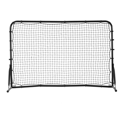 Soccer Rebound Trainer, 6x4FT Iron Soccer Training Equipment, Sports Football Rebounder Wall, Double-Sided Rebounding Net, Easy Assembly, Perfect for Backyard Practicing, Solo Training, Passing