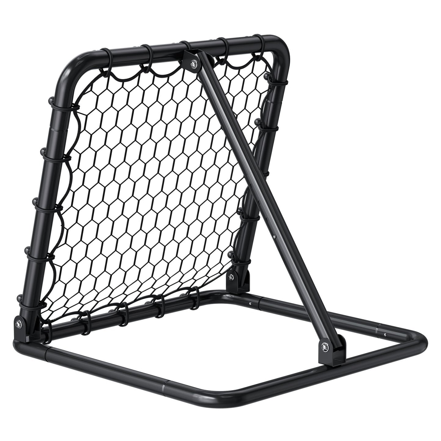Soccer Rebounder Rebound Net, Kick-Back 34"x34", Portable Football Training Gifts, Fully Adjustable Angles Goal Net, Aids & Equipment for Kids Teens & All Ages, Easy Set Up & Perfect Storage