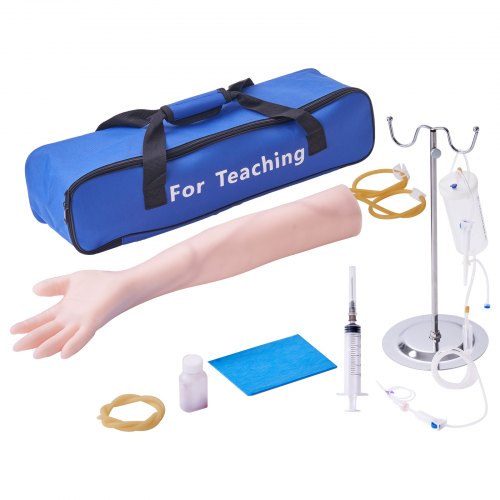 Übungsset für Blutentnahme, Set für intravenöse Venenpunktion und intravenöses Training, hochsimuliertes Übungsset mit Tragetasche, zum Üben und Perfektionieren von intravenösen Fertigkeiten für Studenten, Krankenschwestern und Fachkräfte