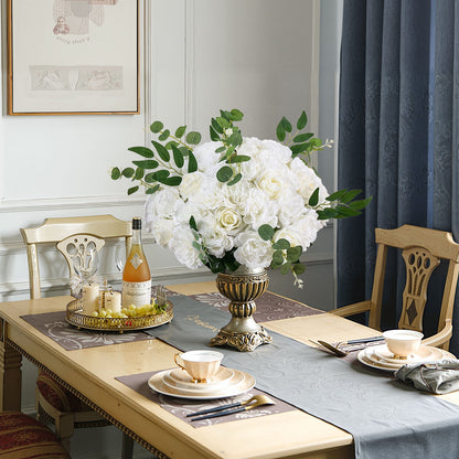 Blumenkugel-Arrangement, 10 Stück, 450 mm Durchmesser, künstliche Blumenkugeln, weiße Rosen, Tischdekoration für Hochzeiten, künstliche Blumenarrangements für Tischdekorationen zu Hause