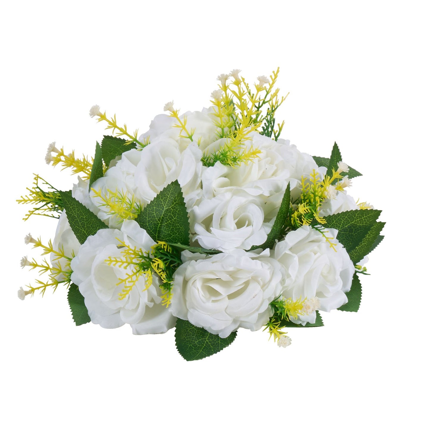 Flower Balls Arrangement Bouquet 10 PCS, 240 mm Diameter Artificial Flower Balls Wedding Rose Centerpieces, Faux Flowers Arrangements for Wedding Centerpiece Home Table Decorations, White