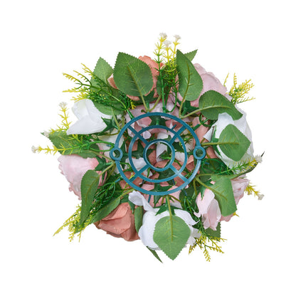 Blumenkugel-Arrangement, 10 Stück, 240 mm Durchmesser, künstliche Blumenkugeln, Tischdekoration für Hochzeiten, künstliche Rosenarrangements für Hochzeitsdekorationen, Heimdekoration, rosa und weiße Rosen