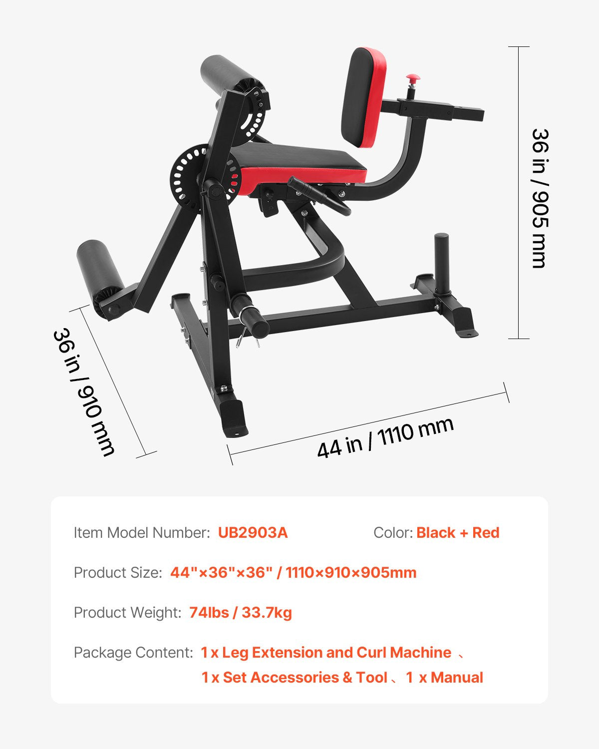 Leg Extension and Curl Machine, 700 lbs Capacity Lower Body Special Leg Machines, Adjustable Leg Exercise Bench, Leg Rotary Extension for Thigh, Home Gym Workout Training Weight Equipment