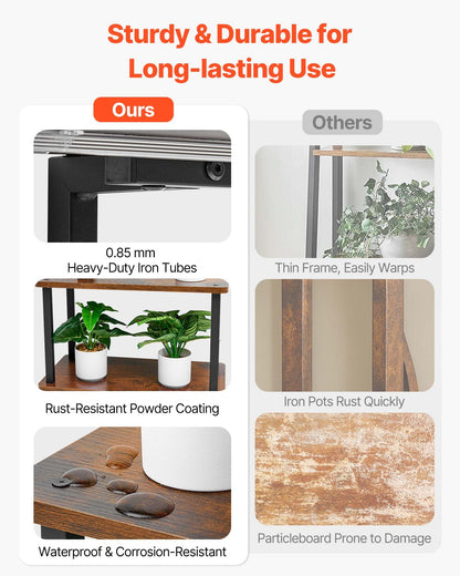 Plant Stand Indoor with Grow Lights, 157.5cm Tall 8-Tier Lighted Plant Shelf, Metal Corner Plants Holder, 3 Timer & 10 Brightness, Tree-Shaped Flower Display Rack for Living Room Balcony Decor