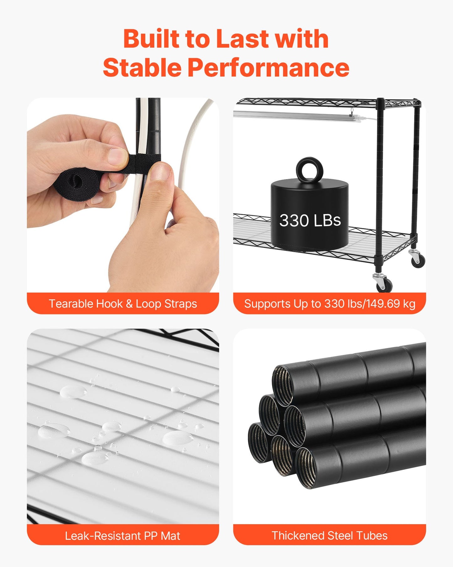 Plant Shelf with Grow Light, 6-Tier Indoor Plant Stand, 180cm Tall Plants Display Rack with Wheels & 4/9/14H Timer, 150W 3-Color Full Spectrum Grow Lights, Flower Pot Holder for Seed Starting