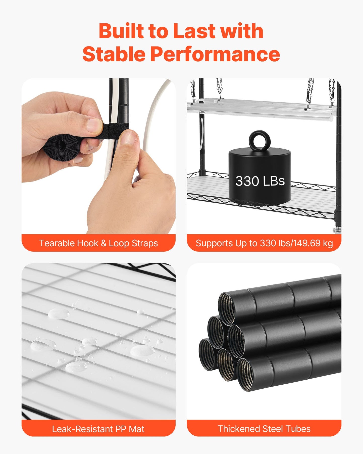 Indoor Greenhouse with Grow Light, 150cm Tall 4-Tier Plant Stand with Clear Cover, Timer & Hygrometer, 180W Full Spectrum Grow Lights, Metal Lighted Plants Shelf Holder for Indoor Plants