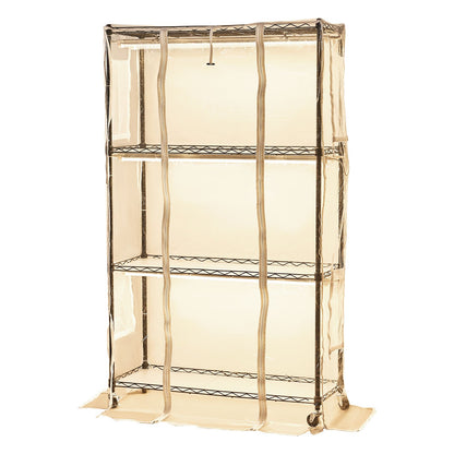 Indoor Greenhouse with Grow Light, 150cm Tall 4-Tier Plant Stand with Clear Cover, Timer & Hygrometer, 180W Full Spectrum Grow Lights, Metal Lighted Plants Shelf Holder for Indoor Plants