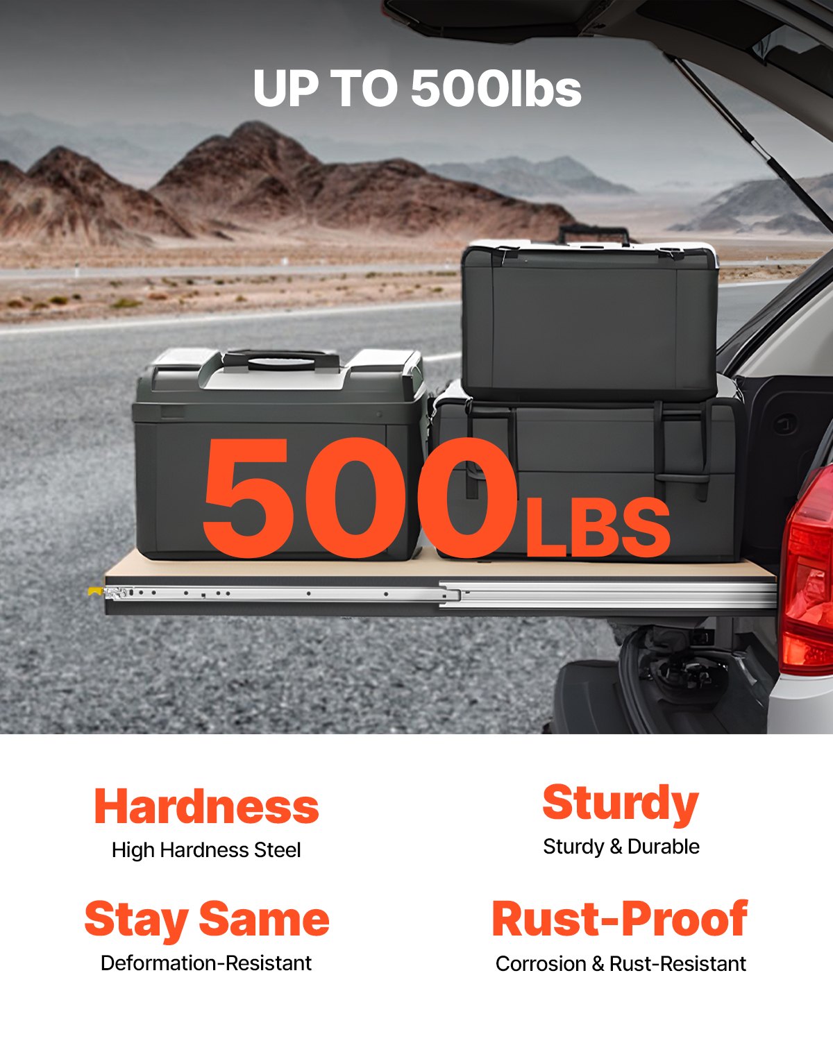 1 Pair Full Extension Drawer Slides 18 20 22 28 30 32 36 38 40 44 48 52 56 60 in, 500 lbs Load Capacity Locking Drawer Slides, Ball Bearing with Lock Side Mount Drawer Slide Rail