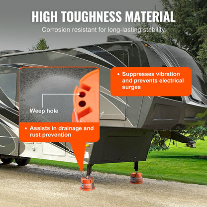 Stützblock für Wohnwagenanhänger, Tragkraft 2000 lbs pro Block, hochwertige Stabilisierungsblöcke aus Polypropylen für Wohnwagen und Wohnmobile, geeignet für alle Stützfüße, Stützen, Stützbeine und Sattelkupplungen, 2er-Pack