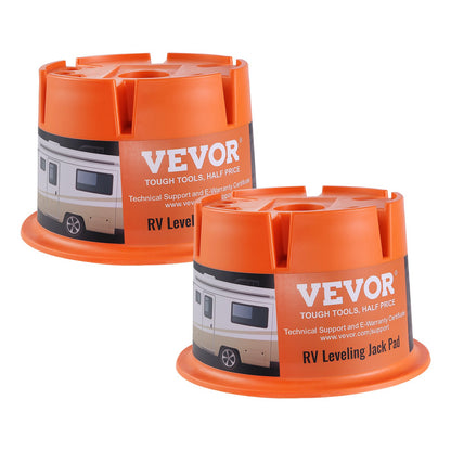 Stützblock für Wohnwagenanhänger, Tragkraft 2000 lbs pro Block, hochwertige Stabilisierungsblöcke aus Polypropylen für Wohnwagen und Wohnmobile, geeignet für alle Stützfüße, Stützen, Stützbeine und Sattelkupplungen, 2er-Pack