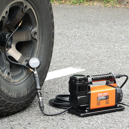12V Heavy Duty Air Compressor - with Digital Pressure Gauge Tire Inflator Kit, 7.06 CFM Portable Tire Inflator, 150PSI Offroad Air Pump with Adapters for Trucks Car SUV 4 x 4 Vehicle RV