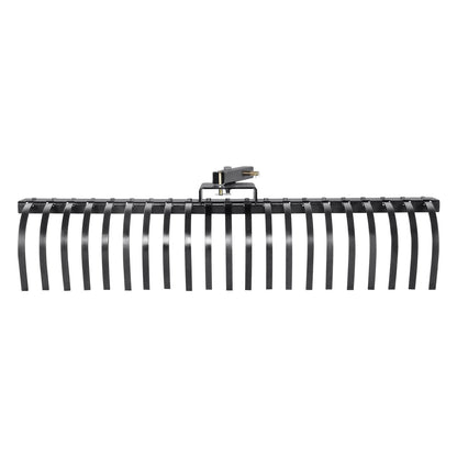 Tow Behind Landscape Rake, 60" Tow Dethatcher with 21 Steel Coil Tines, Lawn Dethatcher Rake Attaches to 48" or 60" Toolbars and 3-point Suspension Systems, for Leaves, Pine Needles, and Grass