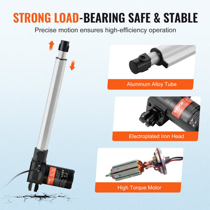 Linear Actuator 12V 300 mm Heavy Duty 6000N 5mm/s IP44 Protection