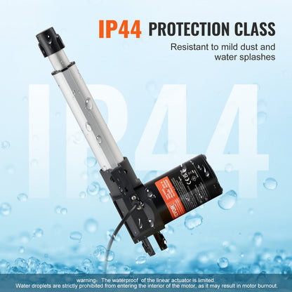 Linear Actuator 12V 15.2 cm Heavy Duty 598.8 kg/6000N 0.5 cm/s IP44 Protection