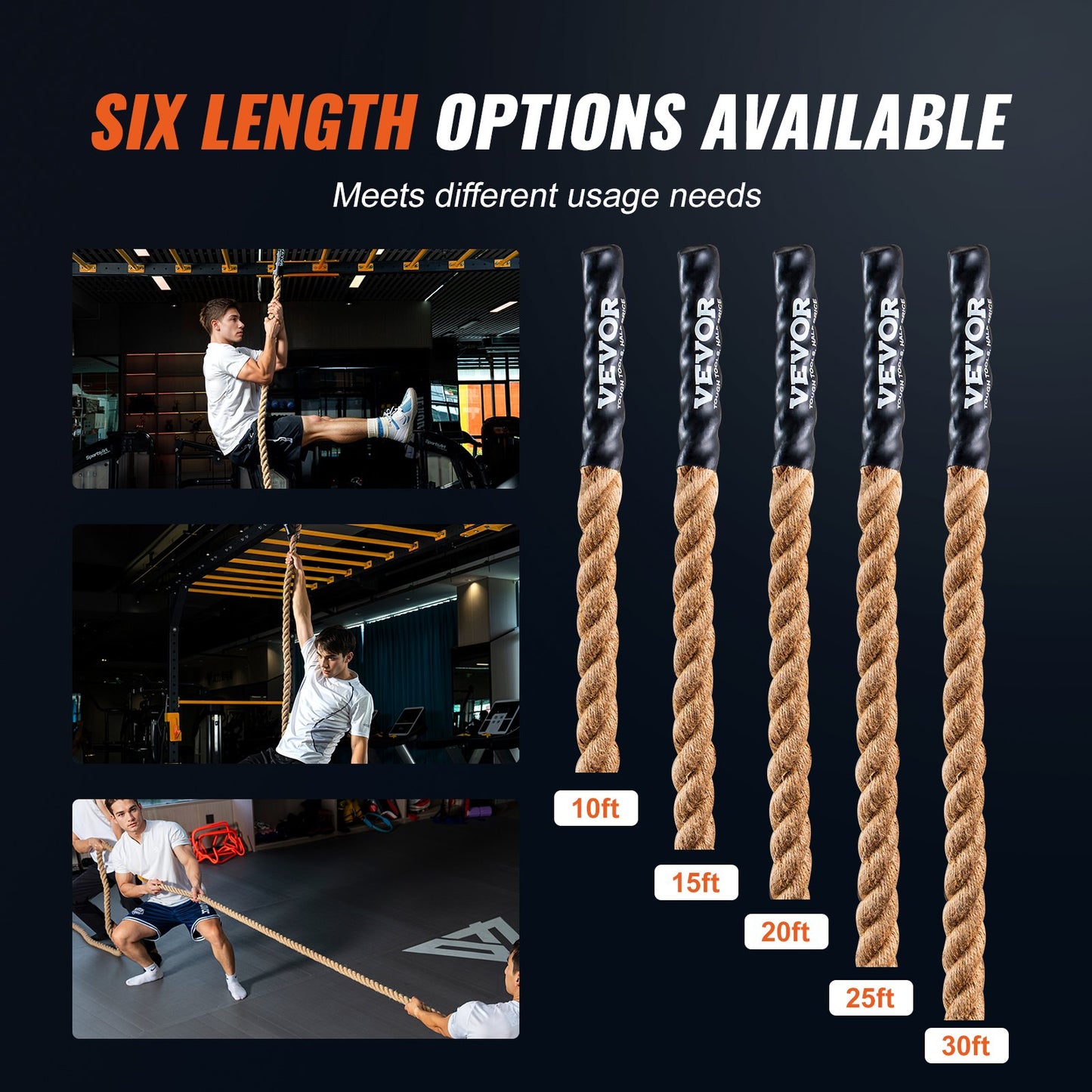 3.8 cm x 762 cm Gym Climbing Rope Fitness Strength Training Rope Home Exercise