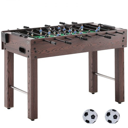 Foosball Table, 48 inch Standard Size Foosball Table, Indoor Full Size Foosball Table for Home, Family, and Game Room, Soccer with Foosball Table Set, Includes 2 Balls and 2 Cup Holders