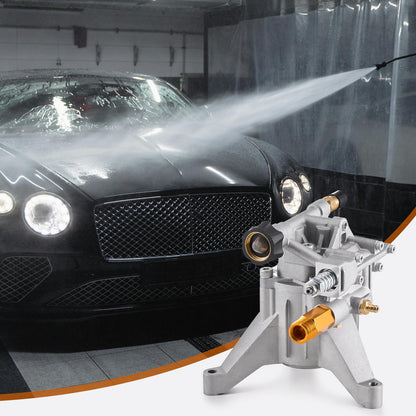 Pressure Washer Pump, 22mm(7/8") Shaft Vertical, 227 bar(3300 PSI), 11 L/min(3.0GPM), Replacement Power Washer Pumps Kit with 5 Nozzles, Hardware and Siphon Tube, Compatible with RYOBI, Honda, Briggs and Stratton