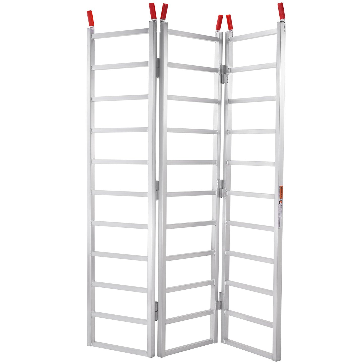 Aluminum Ramps, 1500 lbs, Tri-Fold Ramp with Load Straps, Folding Loading Ramp for Motorcycle, Tractor, ATV/UTV, Trucks, Lawn Mower, Snow Blower, 77"L x 54"W, 1 Pc