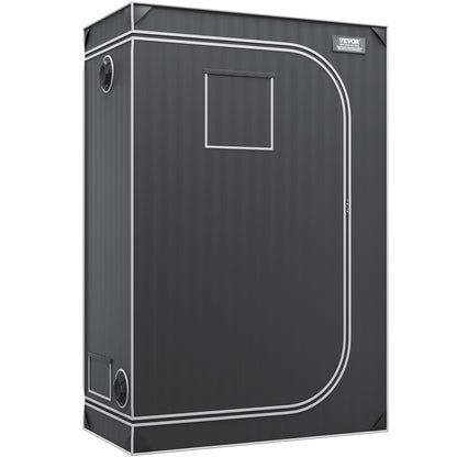 2x4 Growzelt, 122 x 61 x 183 cm, hochreflektierendes 2000D Mylar Hydroponik-Zelt mit Sichtfenster, Werkzeugtasche und Bodenwanne für den Anbau von Zimmerpflanzen