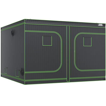10x10 Growzelt, 120'' x 120'' x 80'', hochreflektierendes 600D Mylar Hydroponik-Zelt mit Sichtfenster, Werkzeugtasche und Bodenwanne für den Anbau von Zimmerpflanzen